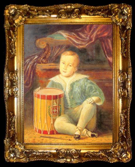 framed  Armand Palliere Pedro II of Brazil, aged 4, ta009-2